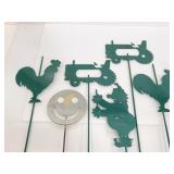 Six silhouette yard stakes