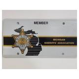 Michigan Sheriffs Association member vanity plate