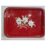 Vintage metal floral tray