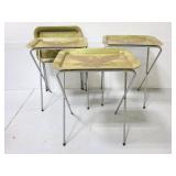 Four vintage eagle painted TV trays