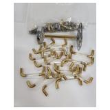 Vintage brass & acrylic drawer hardware