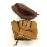 Vintage Nokona cowhide baseball glove and other