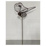 Sculpted metal butterfly garden stake
