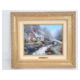 Framed Thomas Kinkade Twilight Cottage print