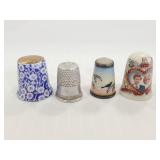 Four vintage thimbles