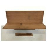 Wooden 33in x 16in work shelf