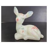 Fenton hand painted glass pearlescent deer