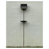 Tall metal & wood birdhouse stand