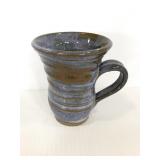 Signed glazed pottery mug