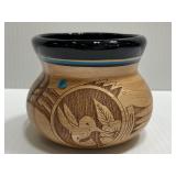 Signed Native American pottery jar