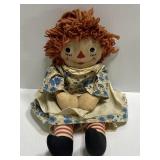 Vintage Raggedy Ann plush doll