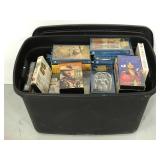 Tote of assorted VHS tapes