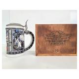 1998 Harley Davidson stein and wood box