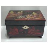 Japanese lacquered musical jewelry box