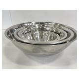 Set of 5 stainless steel nesting bowls