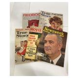 Five magazines from the 1960s