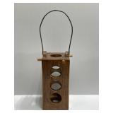 Handcrafted wood lantern w/ handle