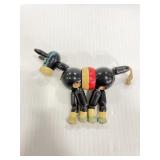 Wood and string donkey toy