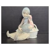 Glazed ceramic hand made Lladro figure