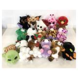 Sixteen assorted TY beanie boos stuffed animals