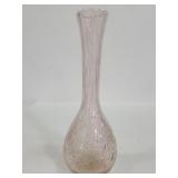 Tinted bubbled glass bud vase