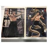 Two vintage Bruce Lee posters