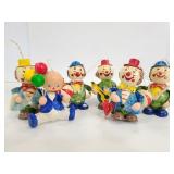 Paper maché clown ornaments