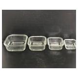 Set of 4 rounded square dishes