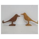 Two petite wood birds