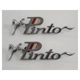 Pair of Pinto car emblems