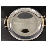 Kromex silver toned tray with handles