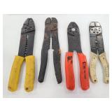 Four pairs of wire cutters