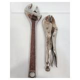 Crescent wrench and cise grip