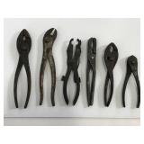 Lot of 6 assorted plier tools