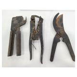 Three assorted hand tools