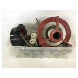 Box of garage work supplies