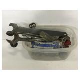 Different style and size wrenches with other tools