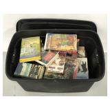 Tote of assorted VHS tapes