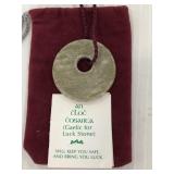 Gaelic for Luck Stone necklace pendant