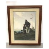 Framed Norman Rockwell "Outward Bound" print