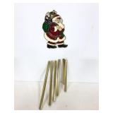 Stained plastic Santa Claus wind chime