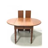Vintage cherry wood dining table w/ leaves
