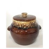 Vintage Kathy Kale brown ceramic bean pot