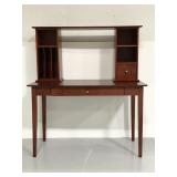 Cherry 2-piece writing/computer desk &hutch