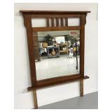 Mission style mountable wood dresser mirror