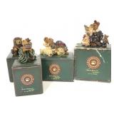 Four Boyds Bears & Friends figurines with boxes