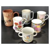 Lot of six assorted mugs