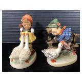 Two Goebel Hummel geese figurines