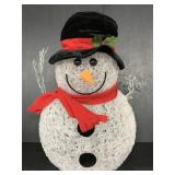 Holiday light up color changing snowman decoration