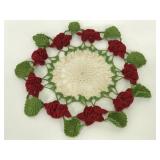 Vintage hand crocheted ring-o-roses doily